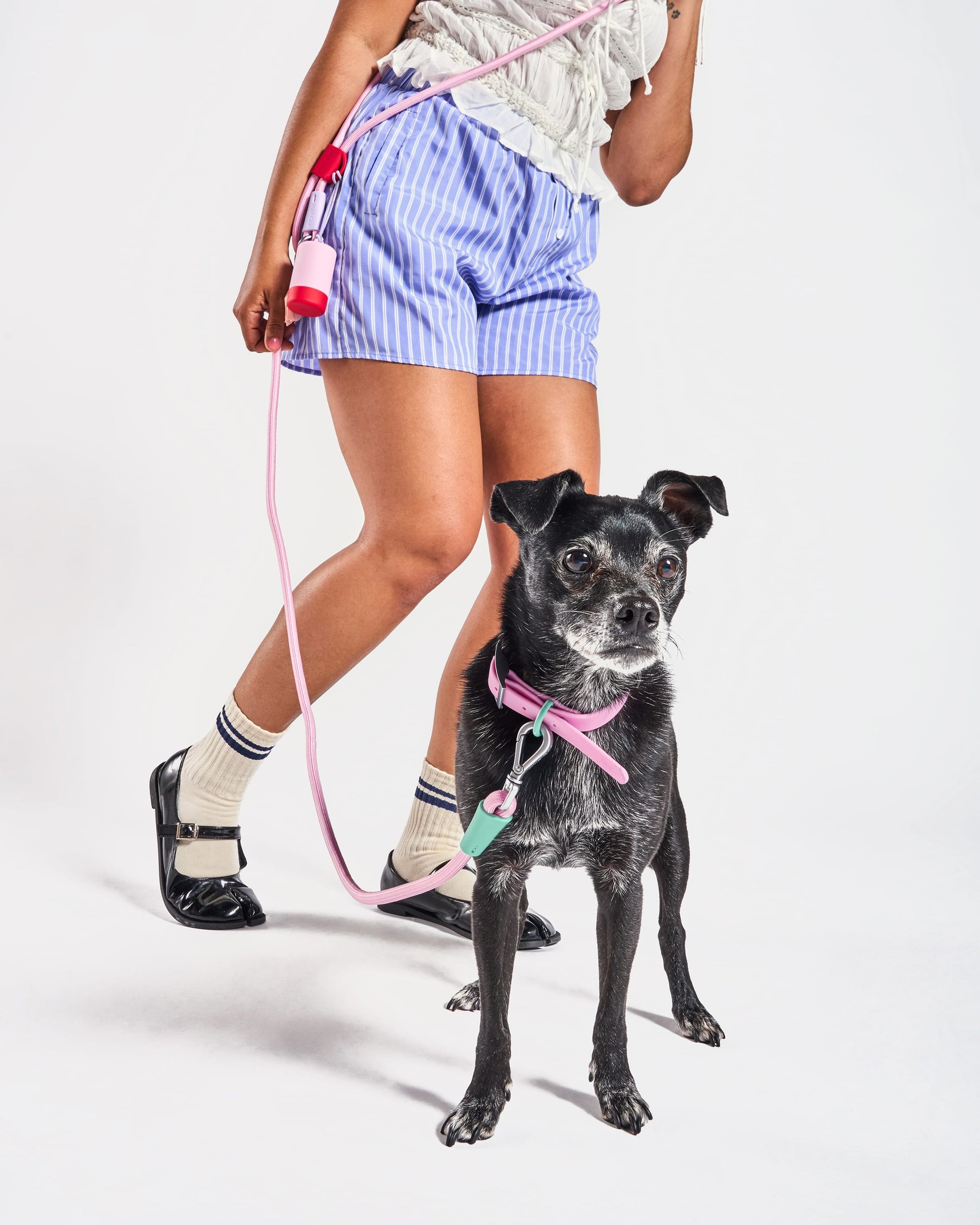 Waterproof Collar + Hands-Free Rope Leash Walk Kit